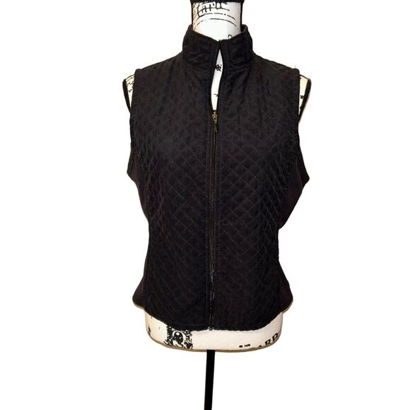 Columbia Black Quilted Full Zip Vest Size Medium Women's - Picture 3 of 8